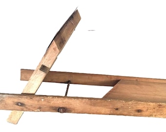 Rustic Farmhouse Kitchen Cabbage Slicer Mandolin/Shabby Chic Kitchen Country Kitchen Wooden Slicer/Old Wooden Farm Style Cabbage Slicer