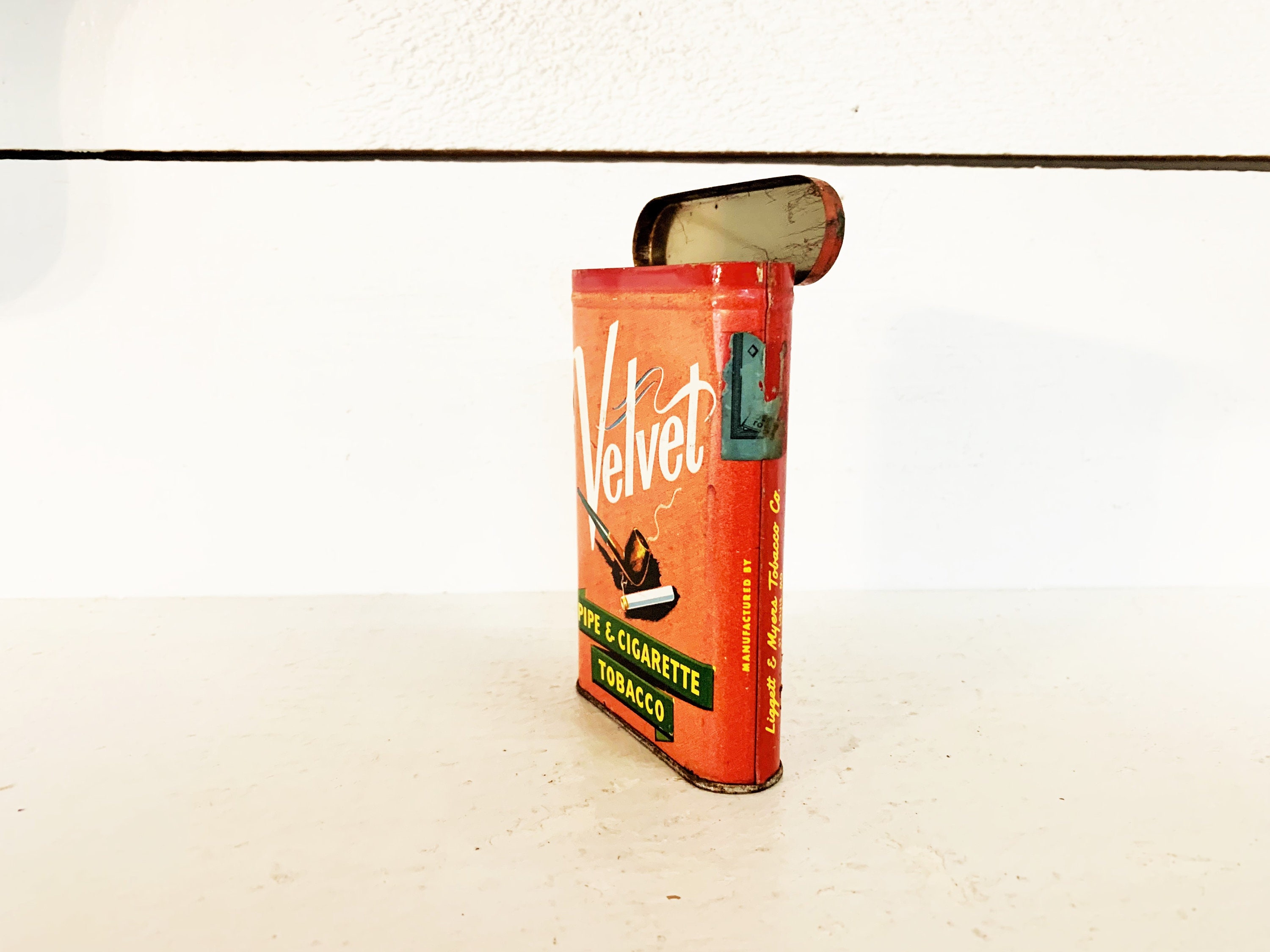 velvet tobacco company Tin (Velvet Tobacco) - Front - Jim Rock Historic Can Collection Velvet Tobacco Vintage HD" Poster