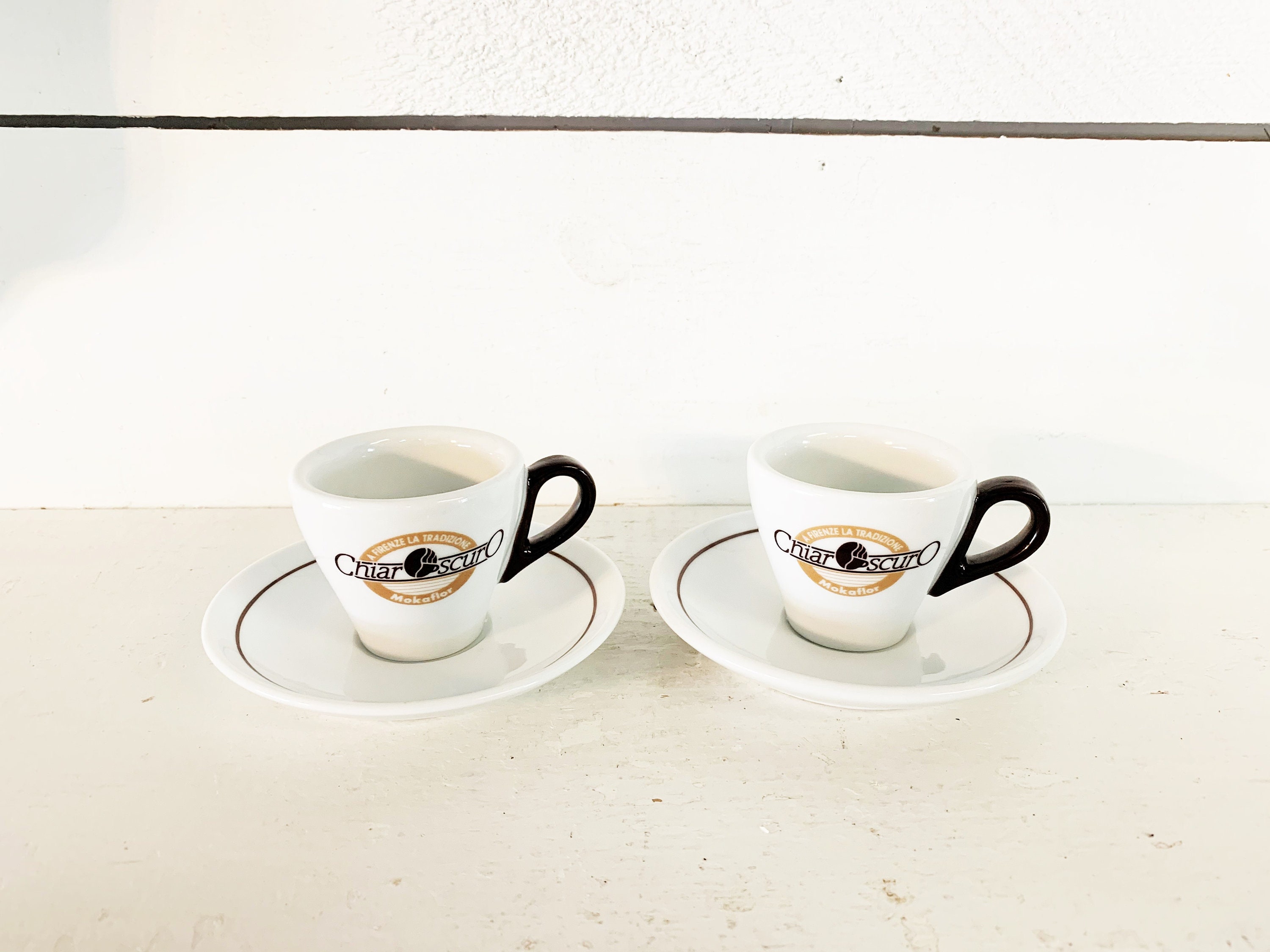 Pair of Vintage Italian Made Espresso Cups and Saucers/pair of Etsy