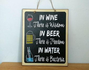 Drinking Sign, Bar Decoration, Birthday Gift For Friend, Signs With Quotes