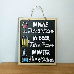 Drinking Sign, Bar Decoration, Birthday Gift For Friend, Signs With Quotes