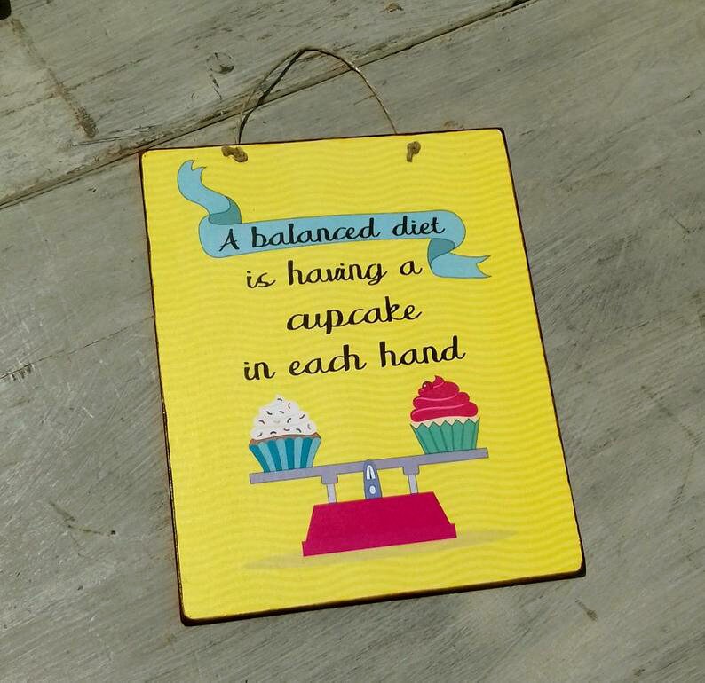 Zeichen für Küche Eine ausgewogene Ernährung ist mit | Etsy