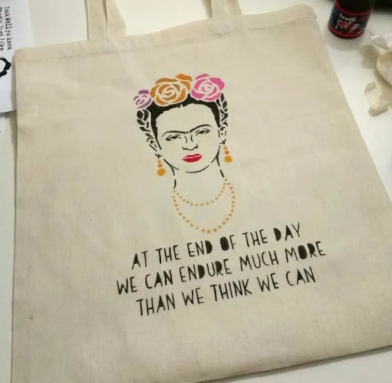 Frida Kahlo Tote Bag Geburtstagsgeschenk fur sie Frida Kahlo Canvas Tasche handbemalte Tasche Etsy