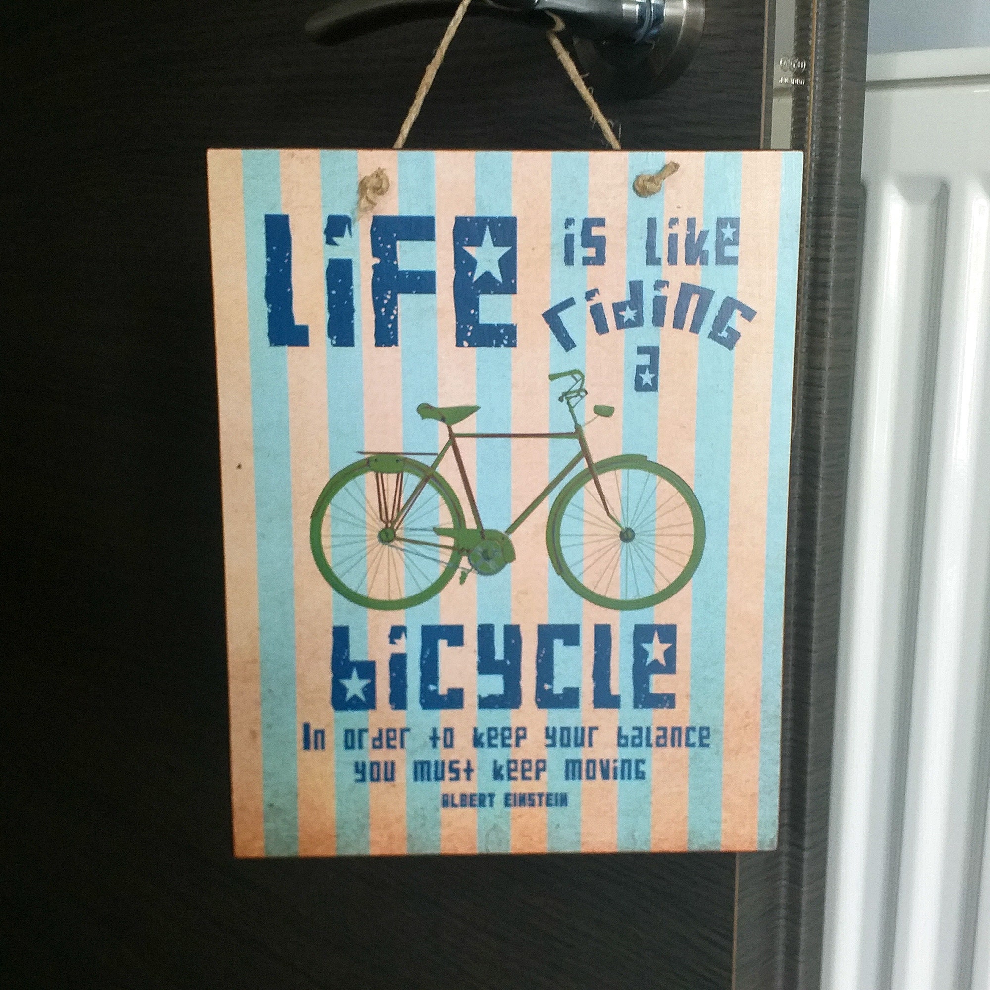 Bicycle Sign With Inspirational Quote Life is Like Riding A Bicycle ...
