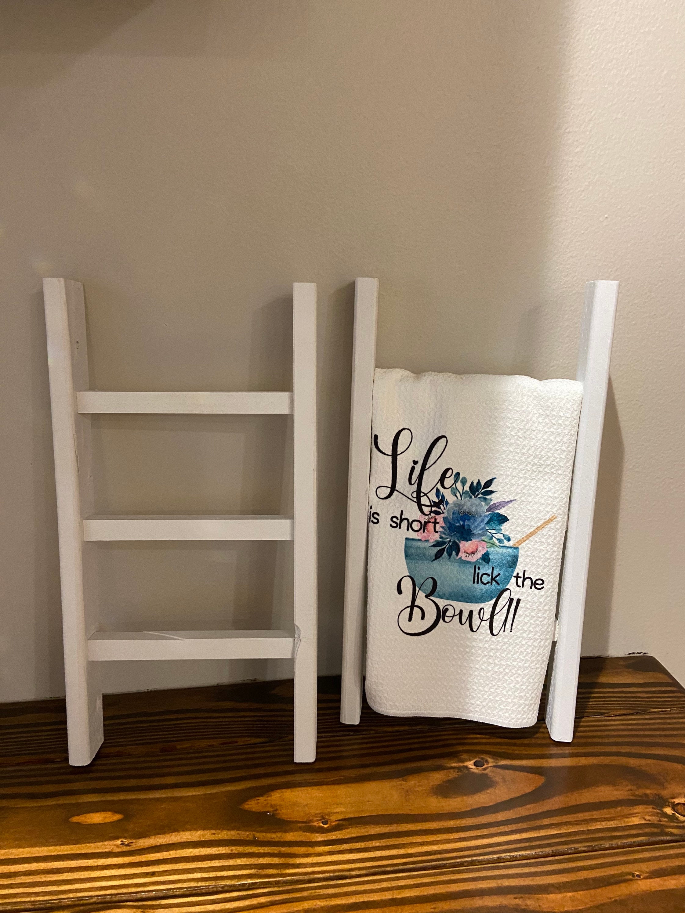 Wood Ladder for Dish Towel Display. Handmade and Are Available Etsy