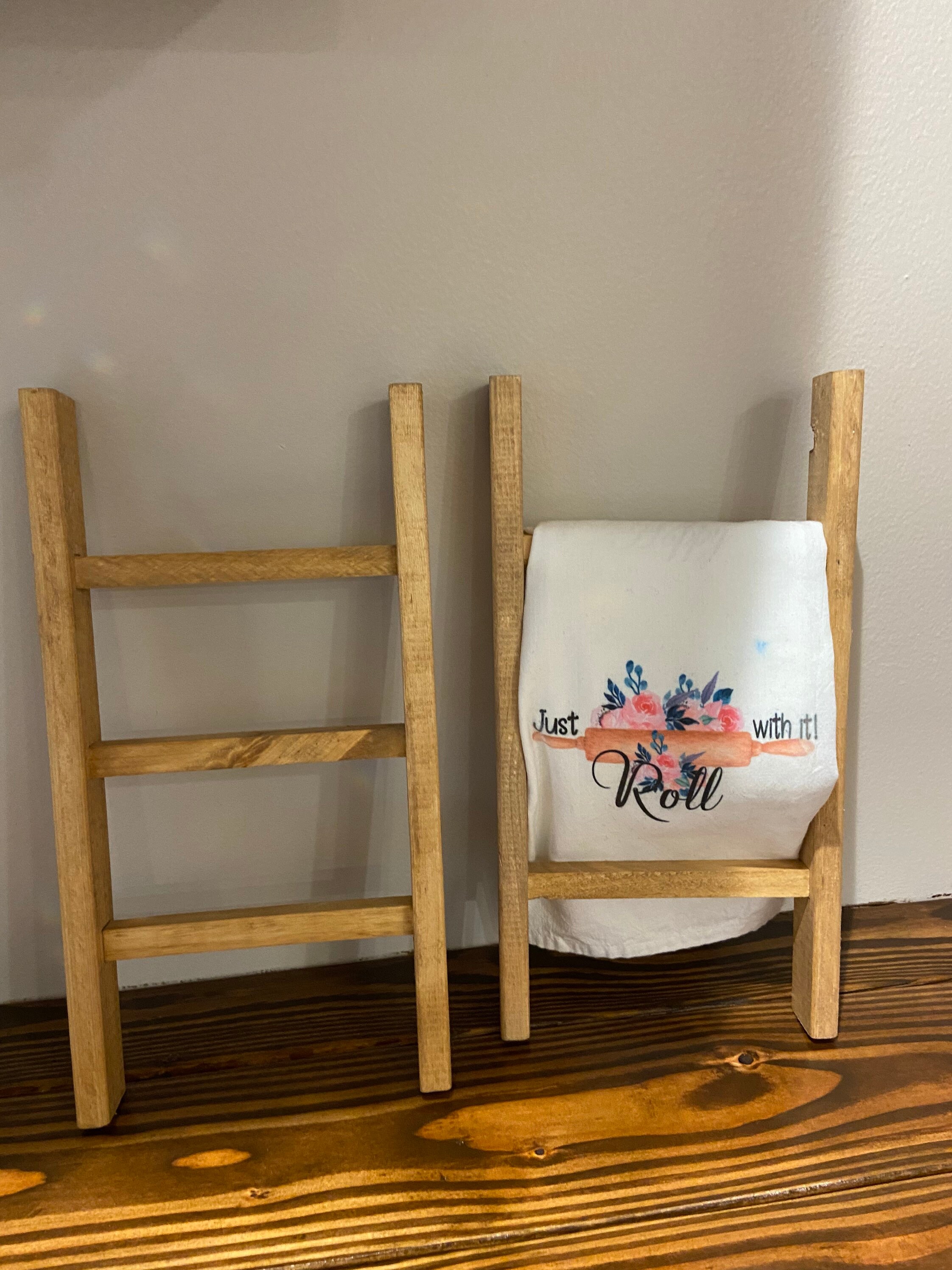 Wood Ladder for Dish Towel Display. Handmade and Are Available Etsy