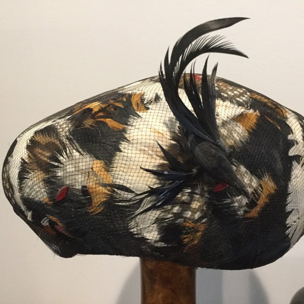 VTG Henry Pollak, Inc. Nom de Plume Wool Fascinator / Cloche