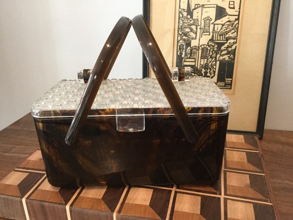 Vintage Acrylic Box Hand Bag
