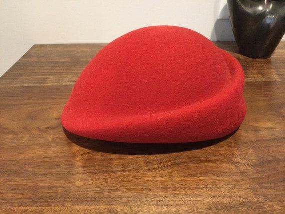 Red Fascinator Hat - image 1