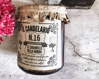 N.16 Toffee and Vanilla Candle, candle caramel, candle grandmother, Grandma Birthday, Scented memories Candle, Nana Gift Aromatherapy Candle