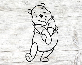 Winnie the pooh svg, winnie the pooh clipart, png, pooh svg, winnie the pooh outline svg