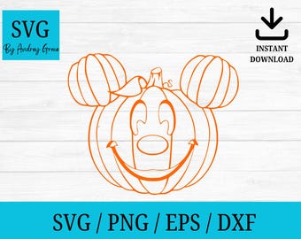 Mickey Mouse pumpkin svg, halloween svg, cutting files for cricut silhouette, dxf, png, eps, svg. INSTANT DOWNLOAD!