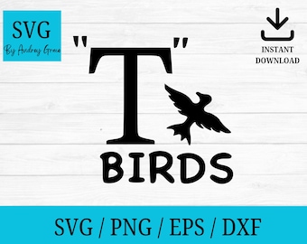 Tbirds SVG, t birds SVG, grease movie svg cut file, clipart, grease svg files silhouette, files for cricut, svg, dxf, eps, png, halloween