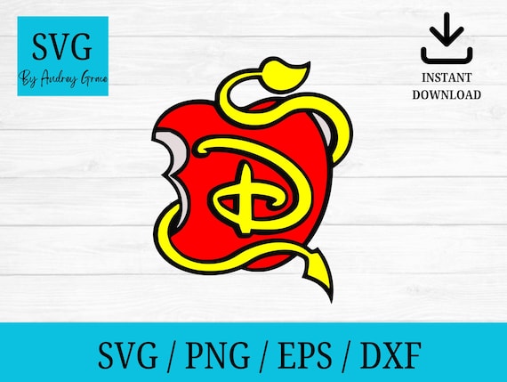 Descendants logo SVG, descendants apple clipart, png, dxd, eps, cut files for cricut and silhouette, Instant Downlad, vector