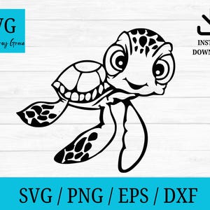 Squirt Baby Turtle SVG Laser Cut File,  Finding Nemo Download Digital File - svg, eps, dxf, pdf, and png - Squirt Tortoise, Disney shirt