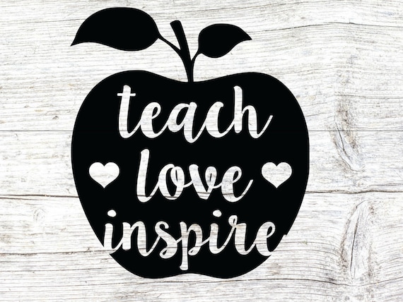 Download Teach Love Inspire Svg Teacher Svg School Svg Teach Svg Etsy PSD Mockup Templates