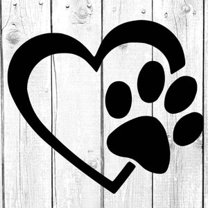 Download Dog Paw Heart Print Svg Paw Print Svg Dog Paw Svg Dog Svg Etsy