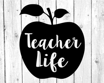 Teacher life svg, teacher svg, school svg, teach love inspire svg, cut files for cricut silhouette, png, eps