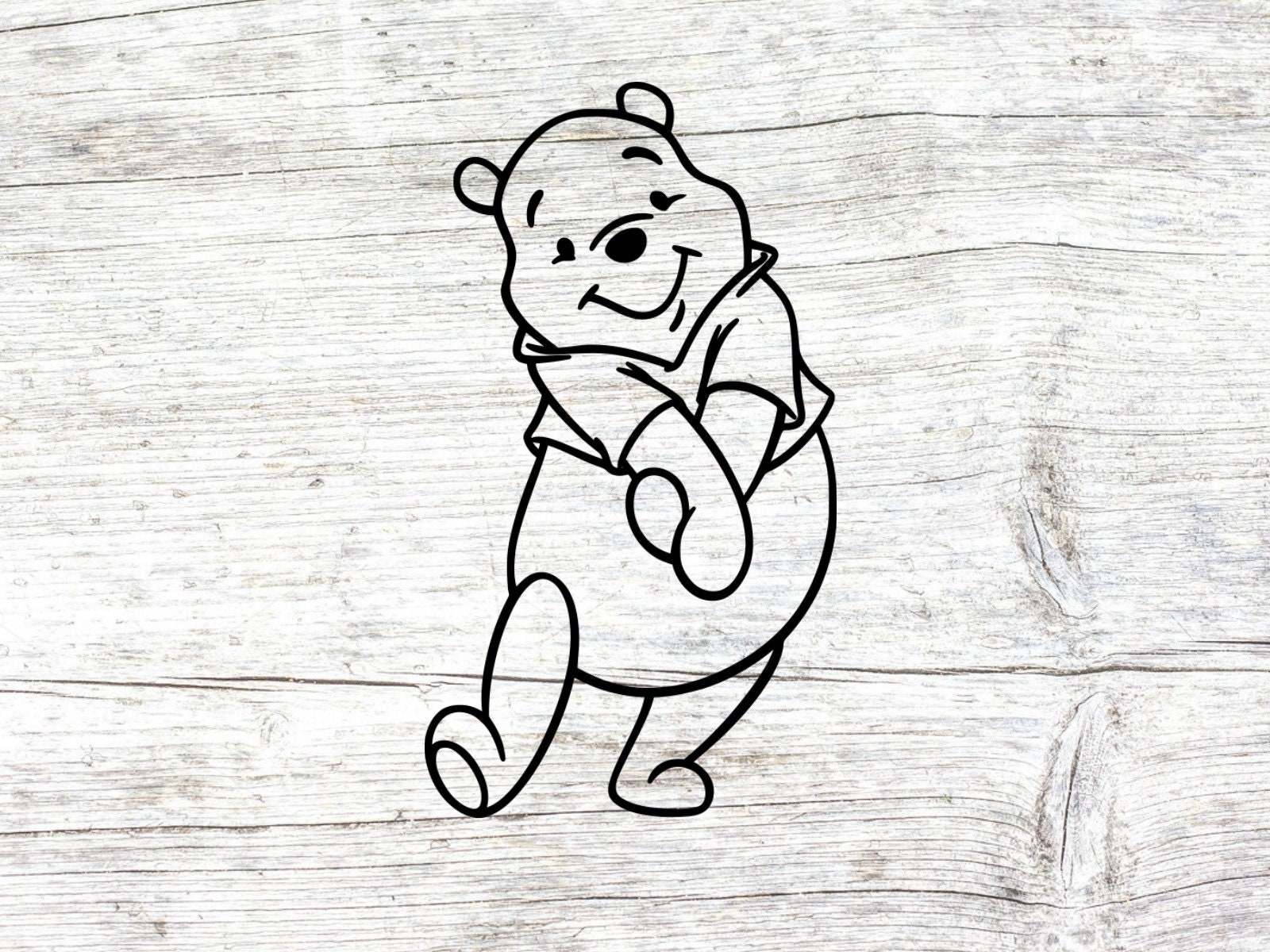 classic winnie the pooh clipart black and white