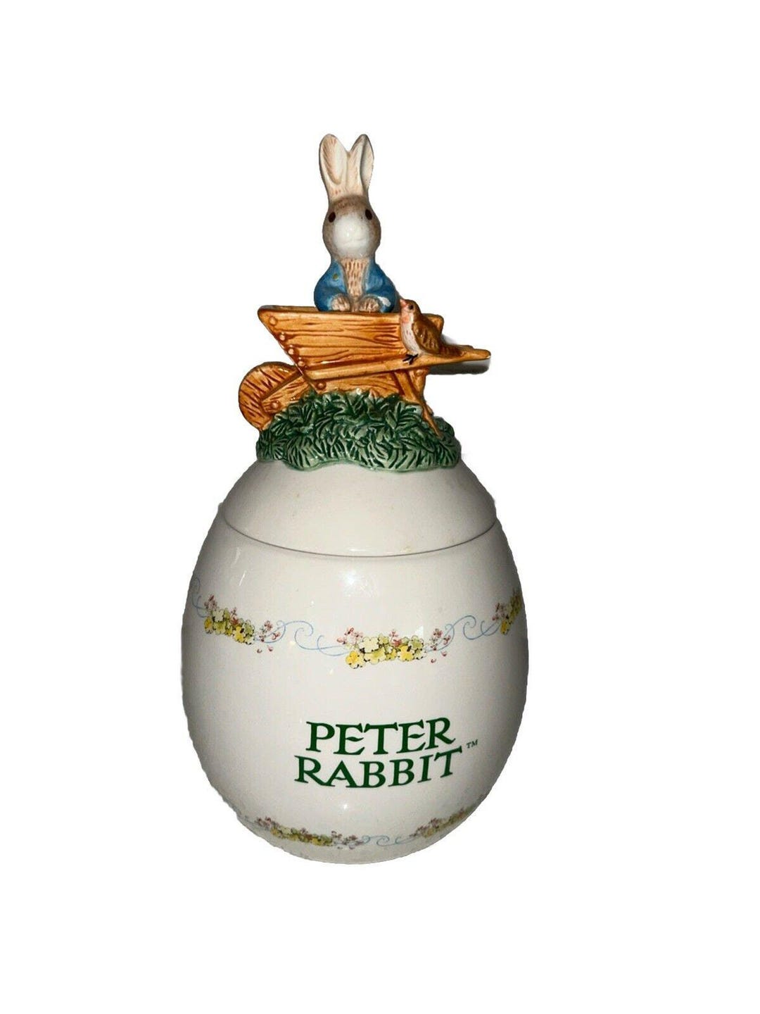 Beatrix Potter Peter Rabbit Easter Egg Cookie Jar FW & Co 2003 ...