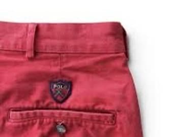 Pantalones chinos Polo Golf Ralph Lauren para hombre, color rojo, corte clásico, talla 35x30