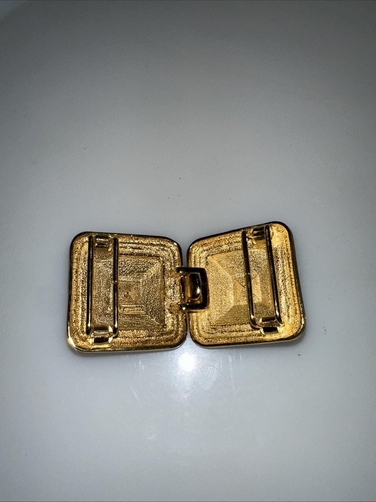 Vintage Paquette Mixed Metal 2 Piece‎ Interlocking Belt Buckle Rhinestone Vintage Paquette Mixed Metal 2 Piece Interlocking Belt  main image 4