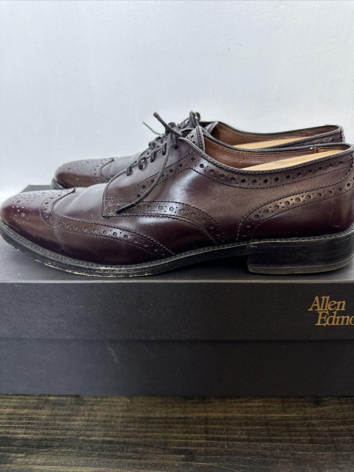 Allen Edmonds Men\'s Concord Wing Tip Dress Shoes Burgundy Size 8,5 EEE Allen Edmonds E Wingtip Dress Shoes for Men for sale | eBay main image 3