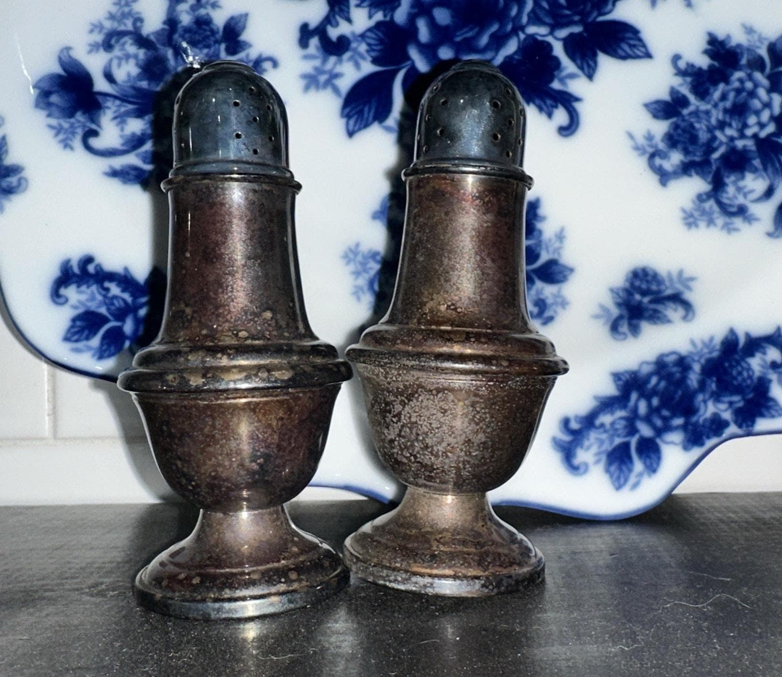 Vintage Gorham A Gorham Silver Original Column Salt and Pepper