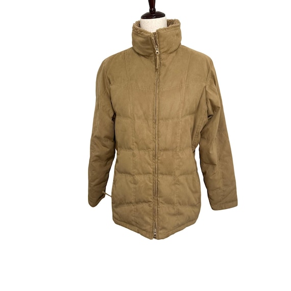Vintage LL Bean Goose Down Puffer Coast 90s Sherpa Neck Size Large 