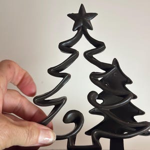 Northlight Double Pine Tree Christmas Stocking Holder Smooth Metal Tree 7 Inches