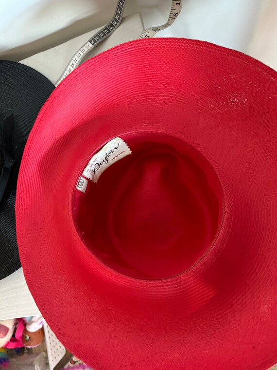 Vintage 1950’s Red Floppy Derby Style Hat Dajon N… - image 5