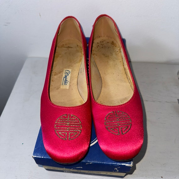 Rare Vintage OOmphies China Doll Red Gold Slipper… - image 3