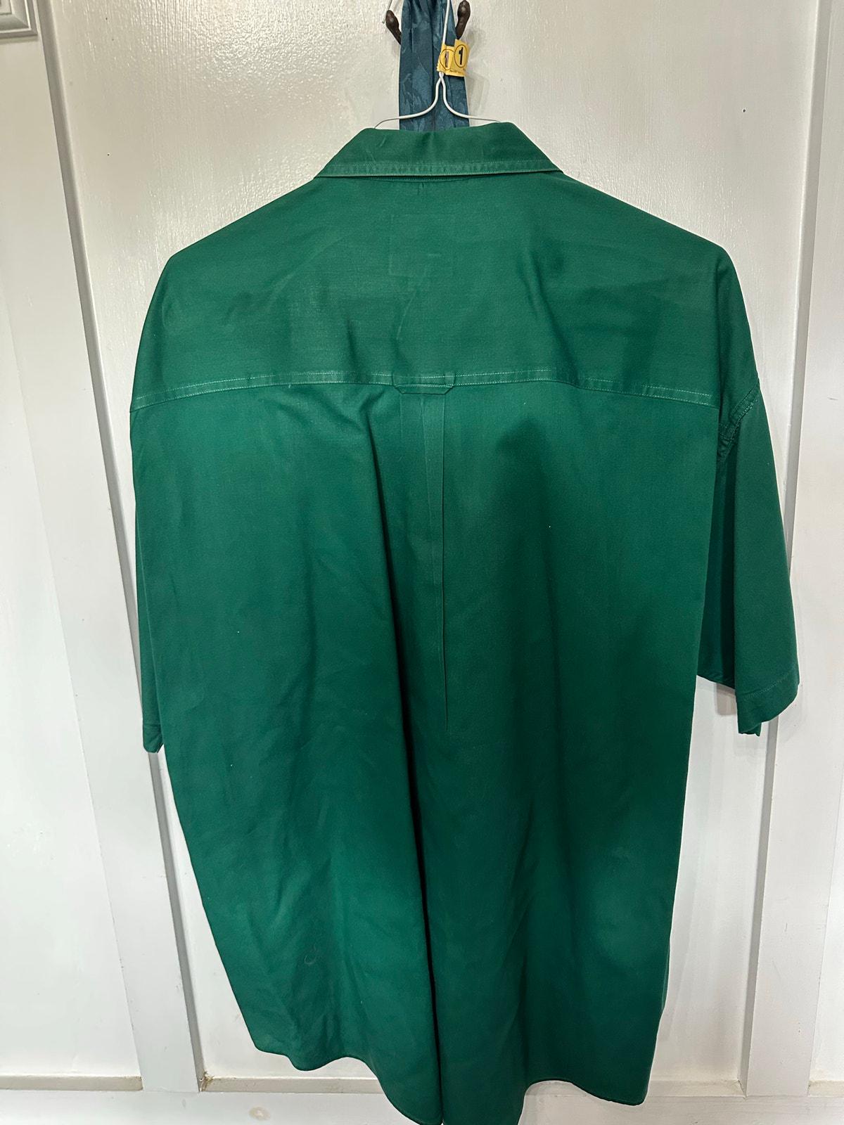 Vintage Chaps Ralph Lauren Cotton Green Button Down Short Sleeve