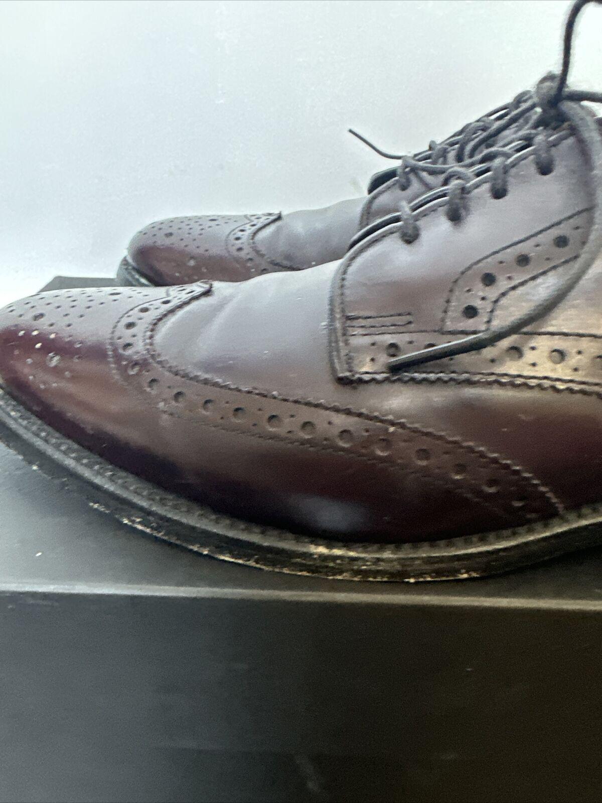 Allen Edmonds Concord Wingtip Oxford Shoes Burgundy 9.5 D Leather w/ Box & Bags Wingtip Shoes | Allen Edmonds main image 3