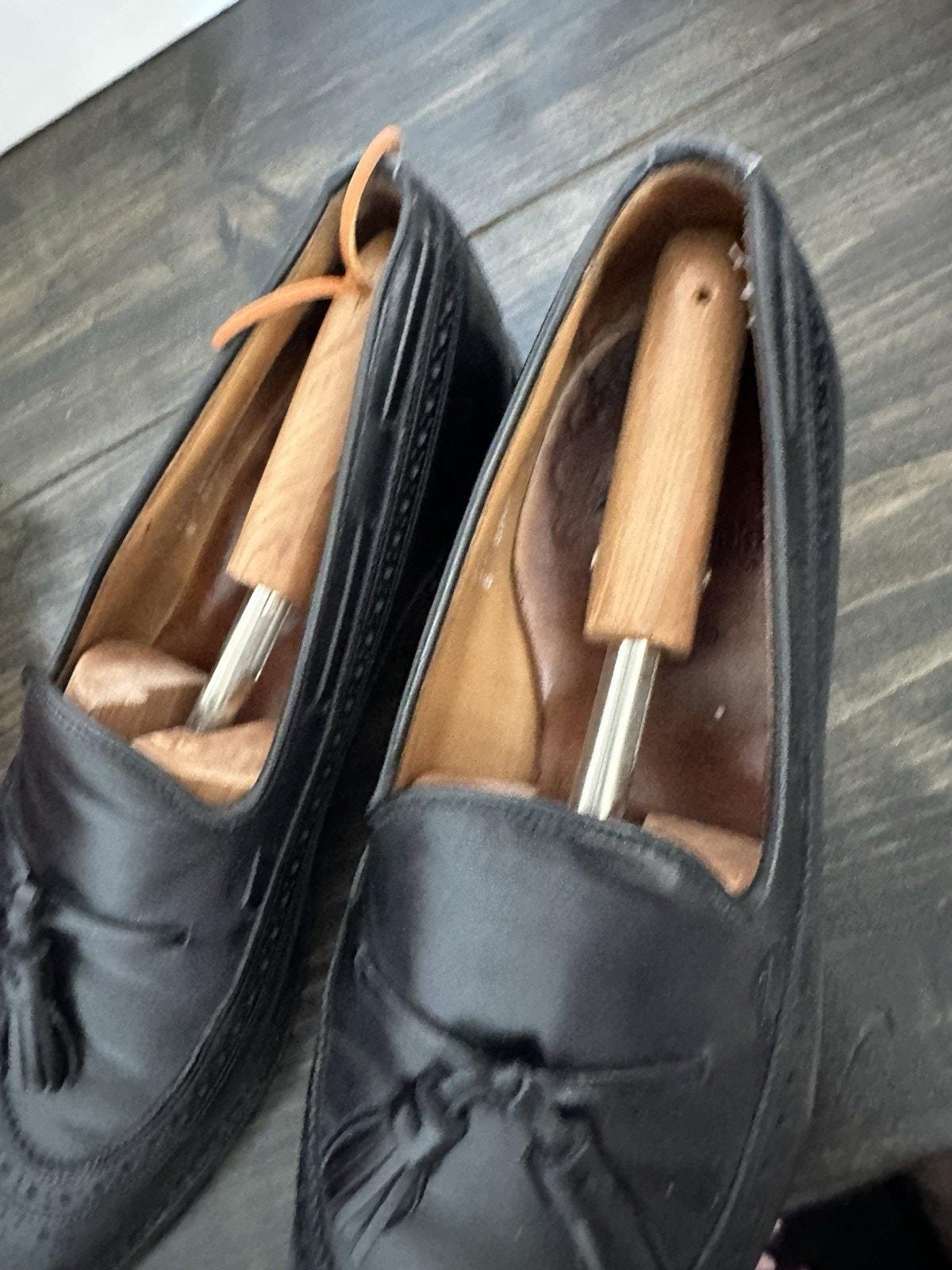 Allen Edmonds Manchester Black Wingtip Loafer Tassel 8507 Mens Sz 