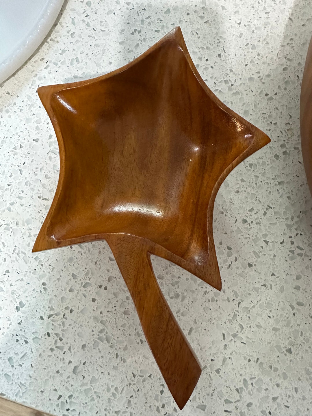 Vintage Wood Pod Style Star Shaped Handles Tray Etsy