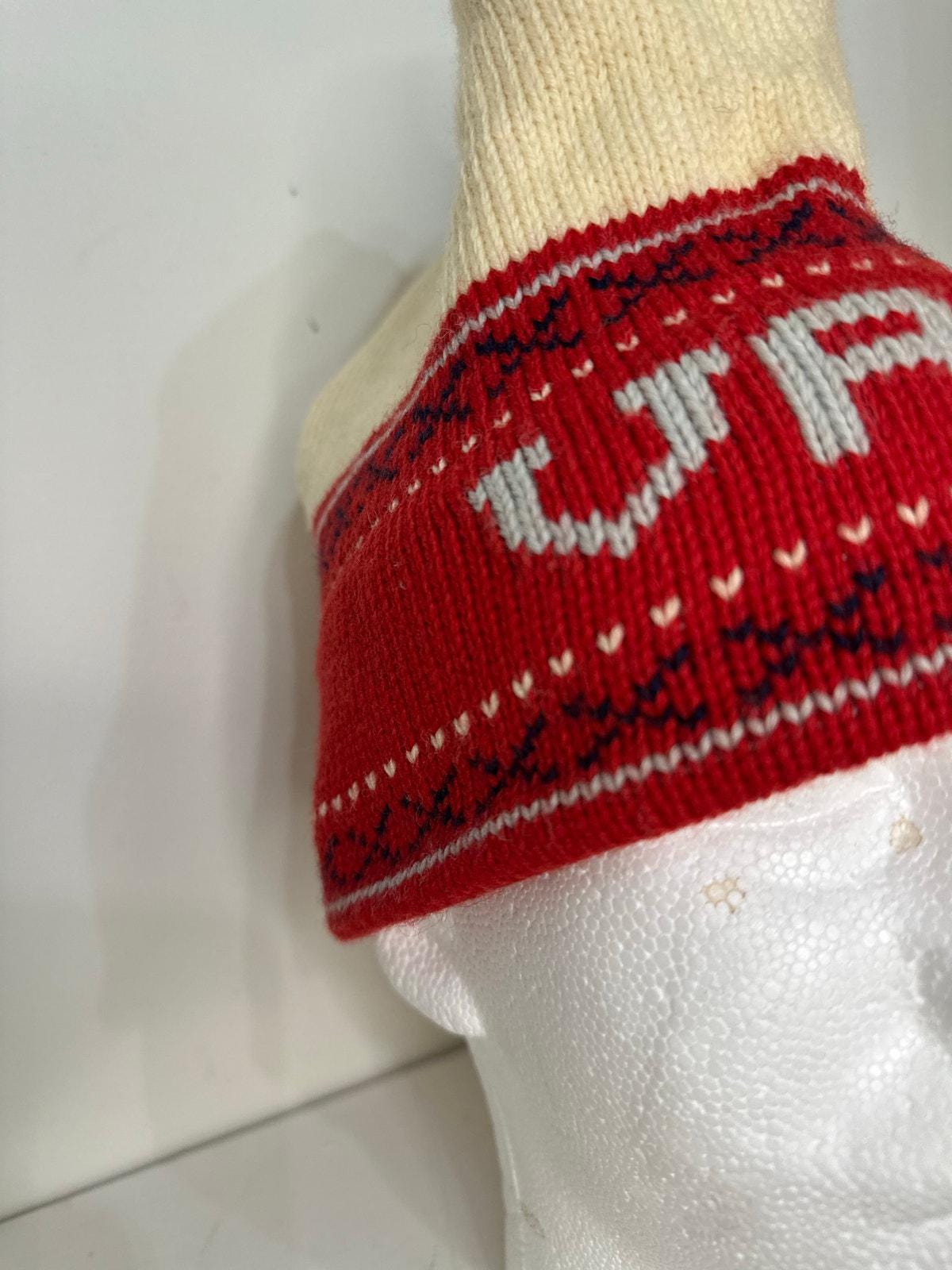 Vintage Vail Ski Resort White Knit Adult Beanie Colorado Travel Souvenir Vail Beanie – Mtns Co main image 3