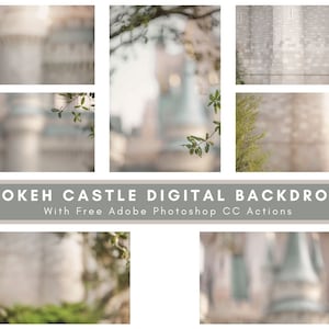 7 Castle Bokeh Digital Backdrops Bundle