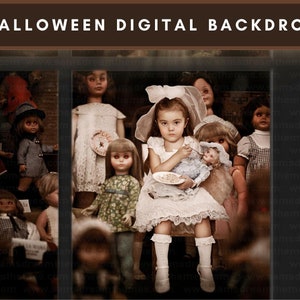 Vintage Haunted Dolls are the Creepiest! Digital Backdrop