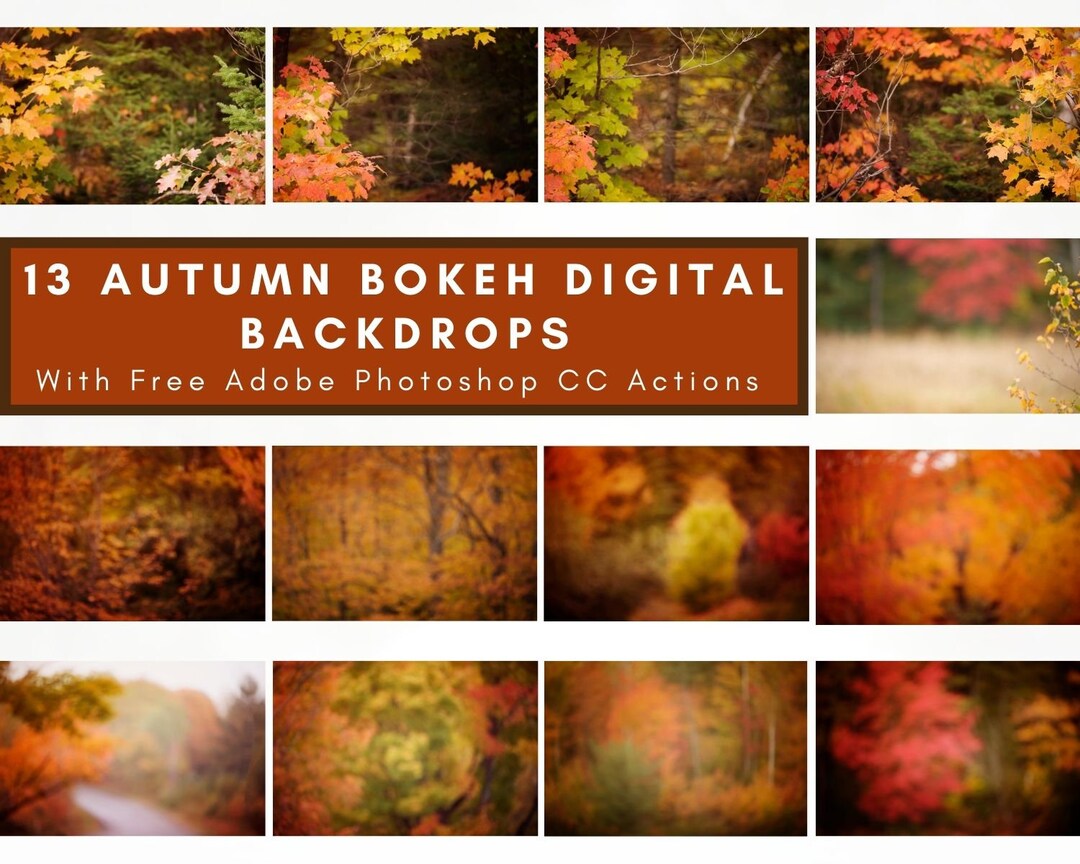 13 Autumn Bokeh Digital Backdrops Bundle - Etsy