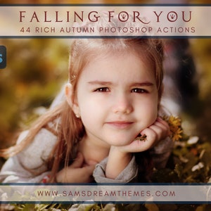 44 actions Photoshop Fine Art Autumn, actions de flux de travail complètes, actions professionnelles pour l'édition de portraits, conversion d'automne et d'automne