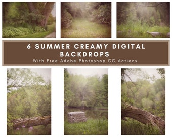 6 Forest In Spring Bundle, Digital Background, Summer Backdrops, Spring Backgrounds, Digital Download, Photo Backdrop, Spring Forest Path