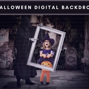 Grim Reaper Holding Picture Frame Digital Backdrop