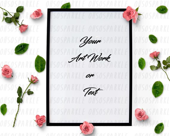 Card Mockup Frame Mockup Flower Rose Mock Up Layout Card Mockup Frame Mockup Flower Rose Mock Up Layout
