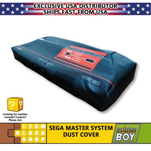Sega Master System VINYL Dust Cover (Exclusive US SELLER)