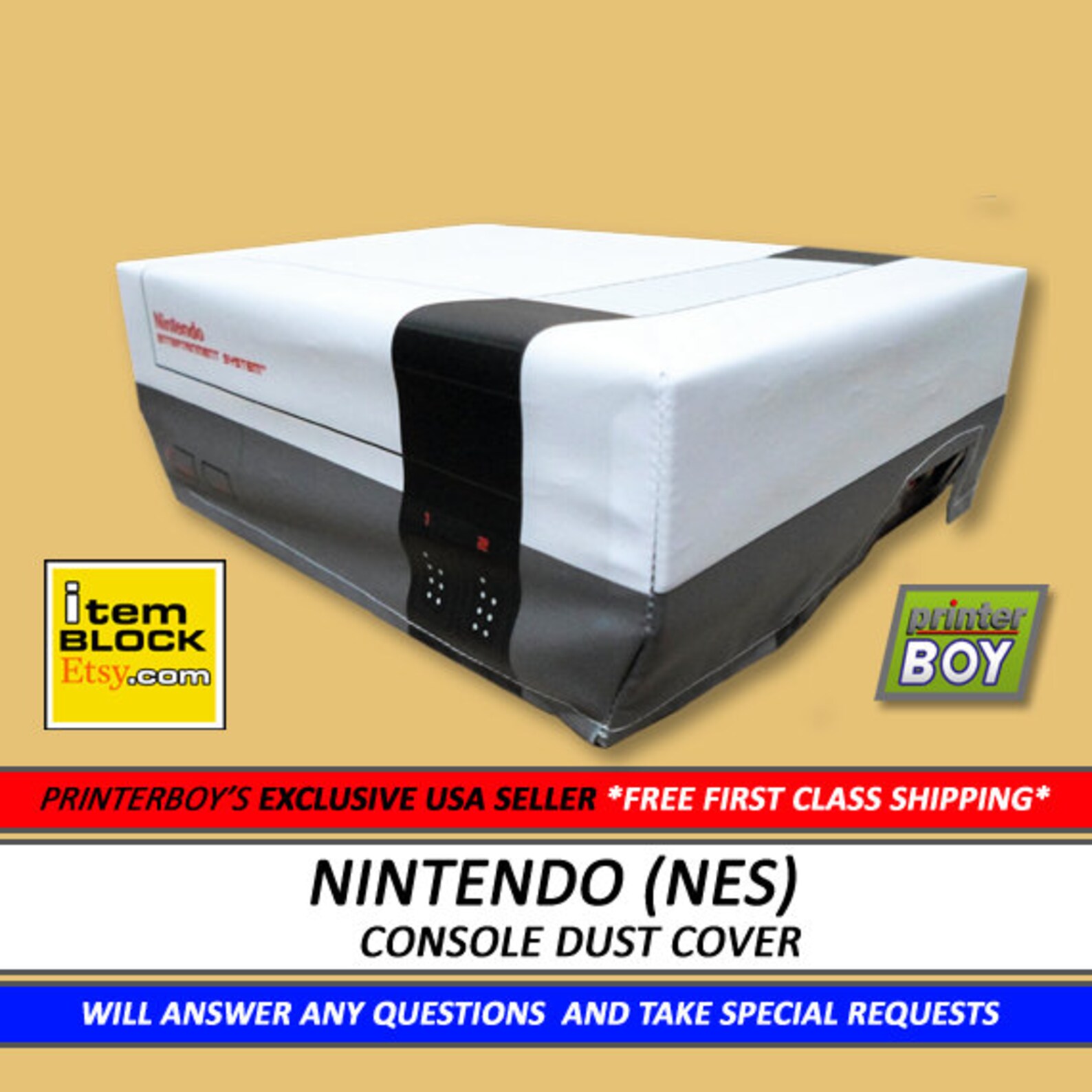 Nintendo NES Dust Cover Exclusive US SELLER Etsy