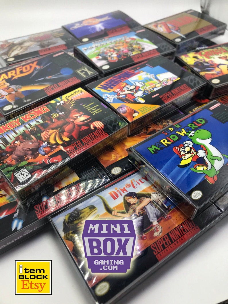 Mini Super Nintendo SNES Protector Boxes / Cases Classic Etsy