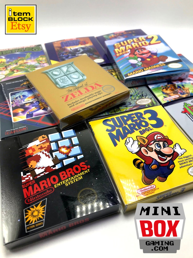 Mini NES Protector Boxes / Cases Classic Nintendo Cartridge Etsy
