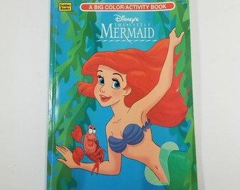 Ariel Coloring Book Etsy