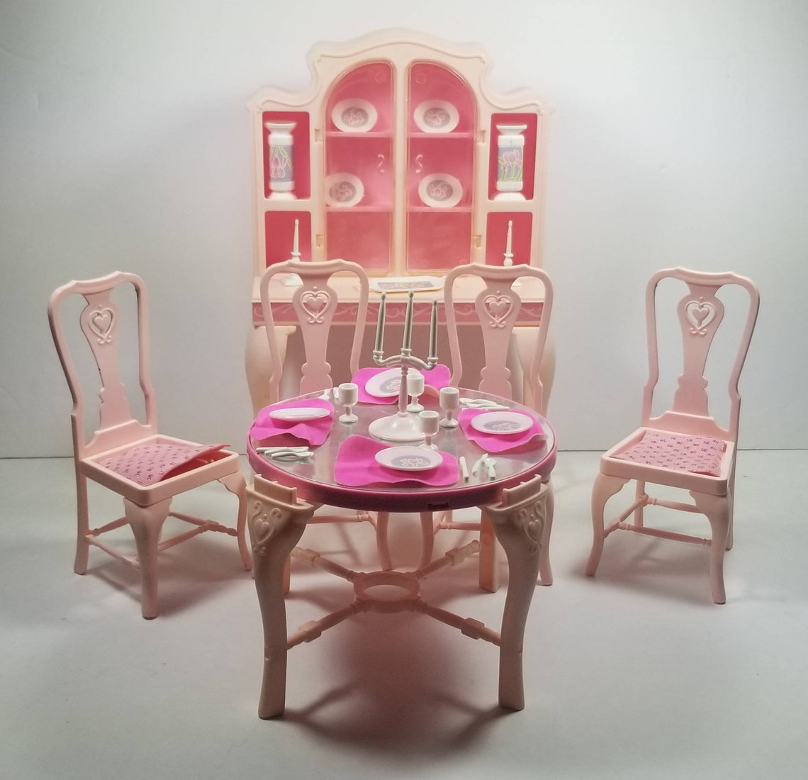 Vintage 1985 Barbie Dream House Fashion Dining Room Set With Etsy
